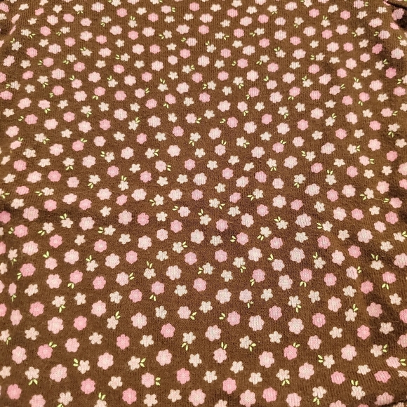 Carters Child of Mine Brown White Pink Bodysuit Cotton Baby Girl One Piece 3-6M - Picture 2 of 5